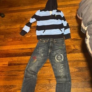 BundlePolo Ralph Lauren jeans size 12& Hoodie Ralph Lauren cotton 10-12